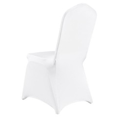 Universal 100 pcs Polyester Spandex Wedding Chair Covers Arched Front White