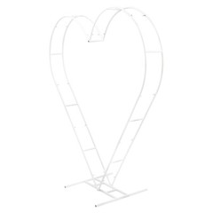 Metal Heart Shaped Wedding Arch Backdrop Stand White for Wedding Ceremony