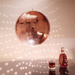 16″ wide Rose Gold Glass Mirror Disco Ball Ornament Wedding Events Decorations