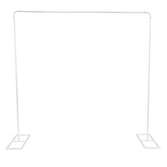 White Wedding Backdrop Stand Set – 1* Balloon Stand + 2* Flower Stands Steel