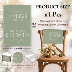 Reserved Seating Cloth Weddings Memorials Family Events Easy Care Flannelette US