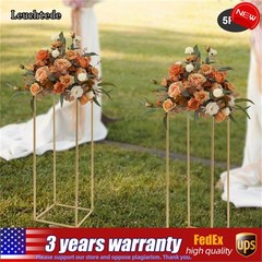 5PC 31.5in Tall Gold Metal Flower Stand for Wedding Table Centerpieces Decor