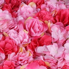 12pcs Rose Flower Wall Panels Artificial Silk Wedding Decor Party Home Floral!