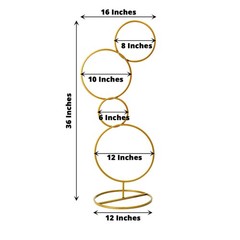 GOLD 3″ Metal Hoops Pillar Backdrop Stand Wedding Party Decorations