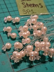 Bridal Pearl Bead Spray for Wedding Craft Decoration Bouquet Embellish