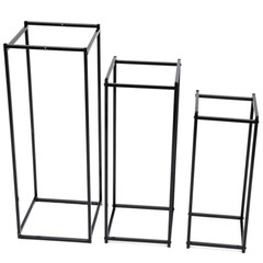 3Pcs Metal Stand Wedding Decoration Road Lead Flower Centerpiece Column Set