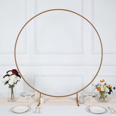 4 ft Gold Balloon Circle Metal Frame Round BACKDROP STAND Wedding Arch Party