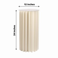 24″ Folding DIY Accordion Pillar Cardboard Display Stand Pedestal Box Party