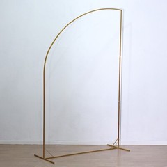 Gold 8 feet Metal Floral Display Frame Half Moon Backdrop STAND Arch Party Event