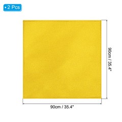 2Pcs 35 Inch Square Satin Head Scarf Silk Feeling Hair Scarf, Bright Yellow
