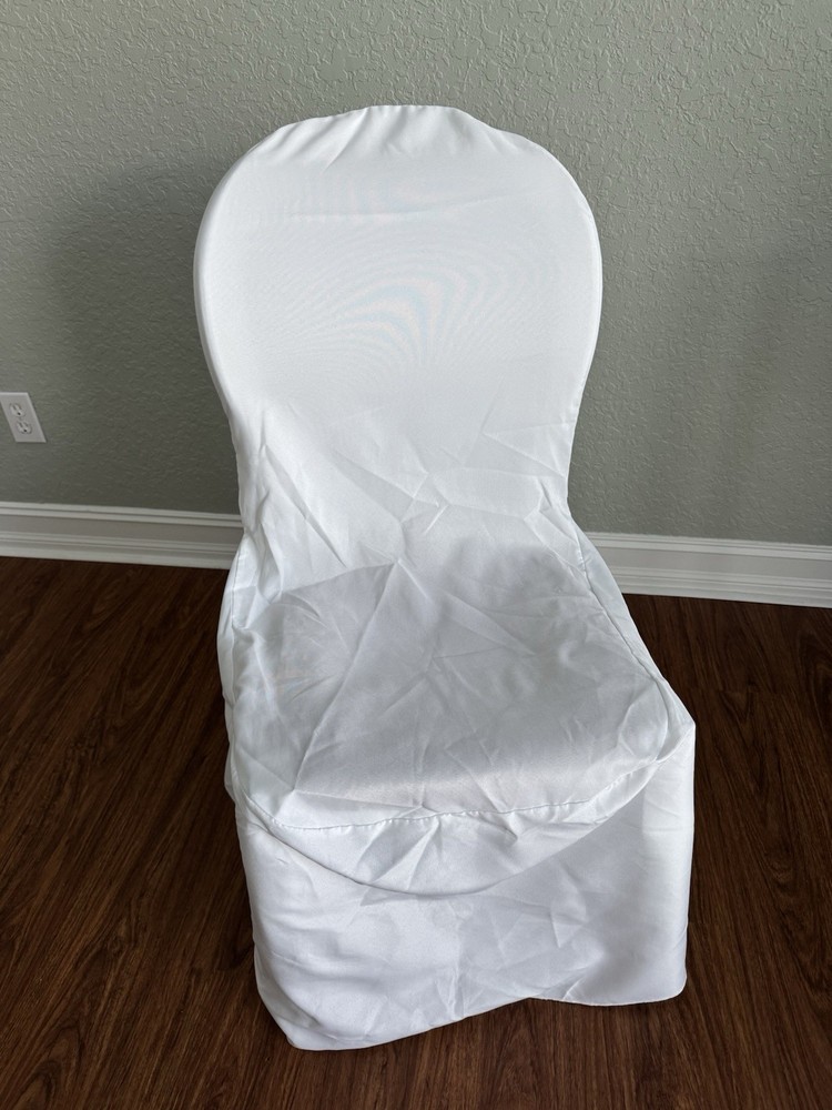 Folding white Chair Covers 15 Pcs, Polyester Universal Standard