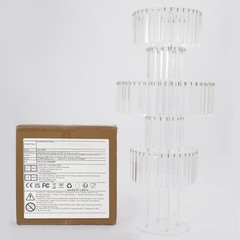 5-Tier Flower Stand for Wedding, Crystal Flower Stand