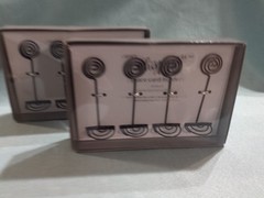 Studio His & Hers Set of 8 Party Place Card Holders Black Wire Table Decoration