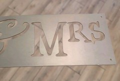 Mr & Mrs Metal Home Wedding Wall Hanging Sign Newlyweds Gift Anniversary