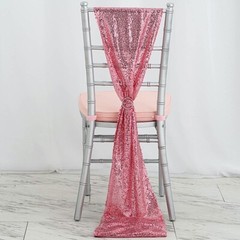 Extra Wide Premium Sequined Chair Sashes Wedding Events Decorations Supplies