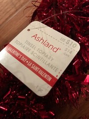 Ashland NEW Tinsel Topary Red Hearts Party Wedding Decor Home Valentine.LOVE