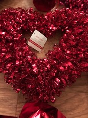 Ashland NEW Tinsel Topary Red Hearts Party Wedding Decor Home Valentine.LOVE