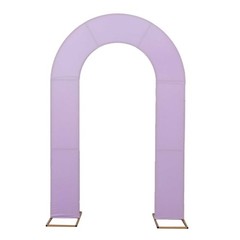 8ft LAVENDER Fitted Spandex Open Arch Double Sided Backdrop STAND COVER Party