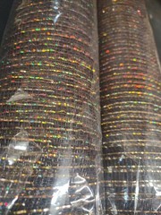 2 Rolls Deco Mesh, 21″ Craig Bachman Quality, 30′ Chocolate Brown/Gold Holo Foil