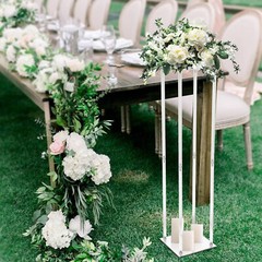 Clear Acrylic Flower Stand Column Vase Centerpieces Wedding Decoration