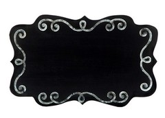 SCROLLED EDGE CHALKBOARD SIGN 10.75 x 17 INCHES FOR WEDDING VENUE Decorations