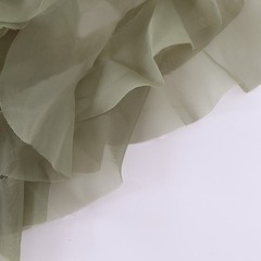 DUSTY SAGE Premium CHAIR COVER with Curly Chiffon Ruffled SASHES Wedding
