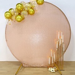 7.5 feet Metallic Sequin Round Backdrop STAND COVER Party Events Decorations