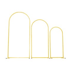 Uimoso Wedding Arch Backdrop Stand 6ft 5ft 4ft 3 PCS Metal Events Party Decor
