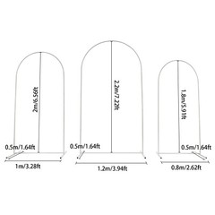 Arch Backdrop Stand, Wedding Arch Stand,candy buffets, dessert tables,3pcs