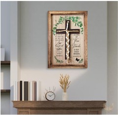 Cord of Three Strands, Unity Wedding Cross for Ceremony 15×10 Inch for Wedding