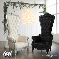 NEW Black or White 6ft King Queen Throne Chair BDSM GOTH Wedding Banquet