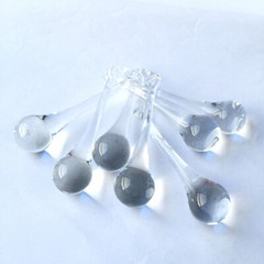 30pcs 20*80mm Raindrop K9 Crystal Chandelier Hanging Pendant Prisms Suncatcher