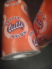 25Yd Vintage Topper Tulle Net Ribbon Tangerine 🍊 Bright Orange Prom Netting 6″