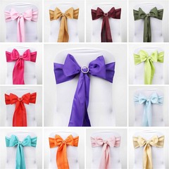 Polyester CHAIR SASHES Bows Ties Wedding Reception Decorations Wholesale