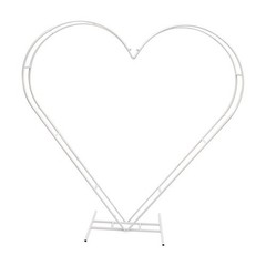 Metal Heart Shaped Wedding Arch Backdrop Stand White for Wedding Ceremony Decor