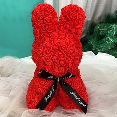27cm Rose Rabbit Flower Bear Valentines Day Gift Romantic Decor for Her Love….