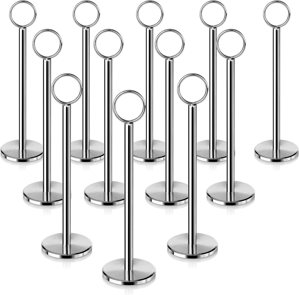 New Star Foodservice 23336 Ring-Clip Table Number Holder/Number White
