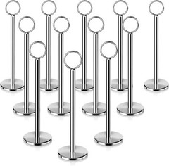 New Star Foodservice 23336 Ring-Clip Table Number Holder/Number White