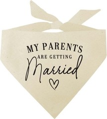 Natural Cotton Dog Triangle for Weddings | Perfect for Engagement Announcements