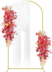 Strong and Elegant Metal Wedding Arch – 6FTx2.6FT – Ceremony Party Decoration