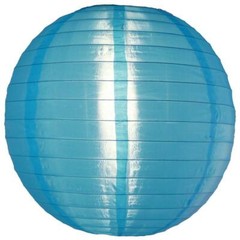 14″ Sky Blue Nylon Lantern (10 PACK)