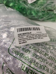 2lb Clear/Green Acrylic Diamonds Wedding Bridal Shower Vase Fillers Centerpiece
