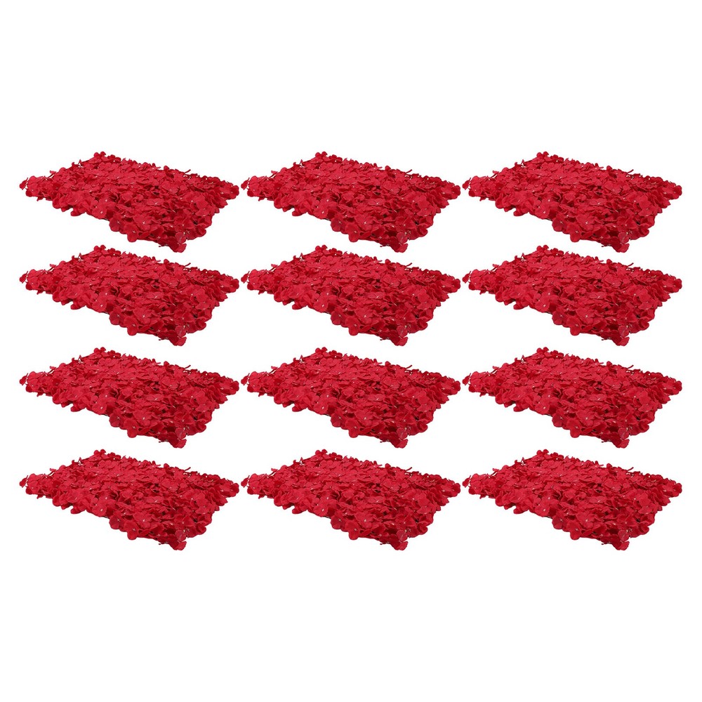 12pcs Red Flower Wall Panel Backdrop For Wedding Party Decor Easy To Use