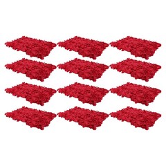 12pcs Red Flower Wall Panel Backdrop For Wedding Party Decor Easy To Use