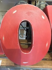 NEW Large RED Galvanized Metal LOVE- SIGN LETTERS approx. 12″ Tall