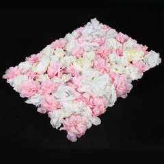 6pcs Artificial Flowers Wall Panel Rose Hydrangea Wedding Party Backdrop Decor