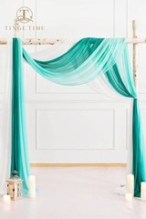 3 Panels Wedding Arch Draping Fabric, 30″ x 20ft Dark Teal Deep Teal Green