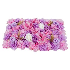 6X Artificial Flower Walls Silk Rose Hydrangea Floral Panels for Wedding 15*15in