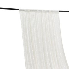 WHITE 5 ft Premium Velvet Backdrop Curtain Party Wedding Event Booth Decorations