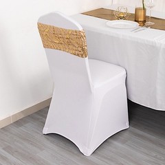 5 GOLD Mesh Embroidered Sequins CHAIR SASHES Party Events Decorations Supplies